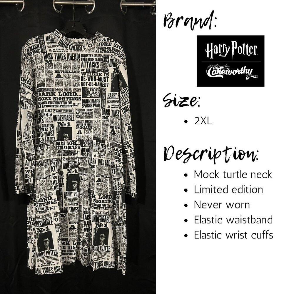 Harry Potter newsprint dress